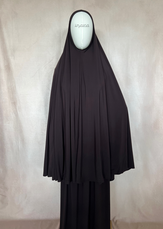 Khimaar set Dark Brown | Premium Jersey